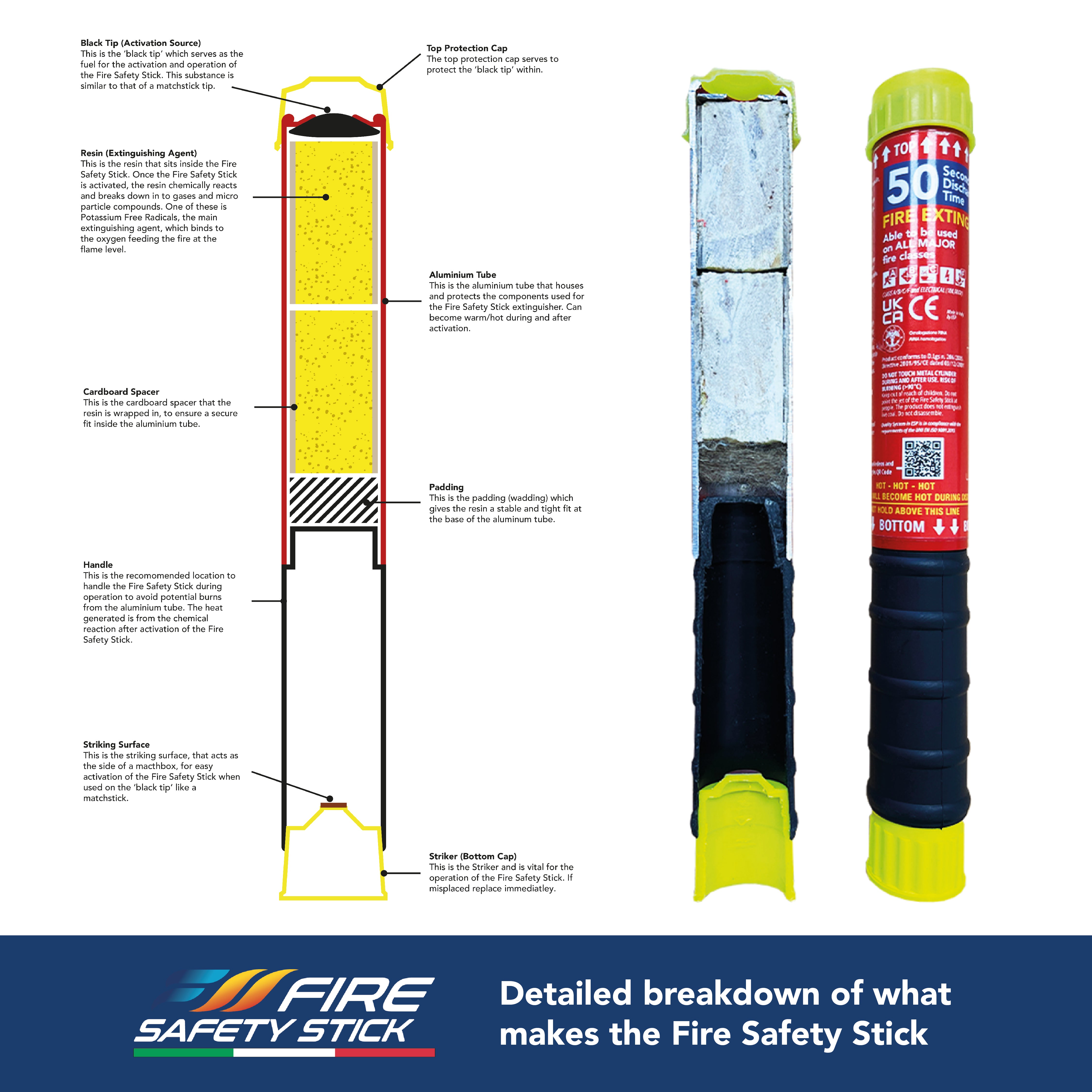 Fire Safety Stick - 50 Seconds