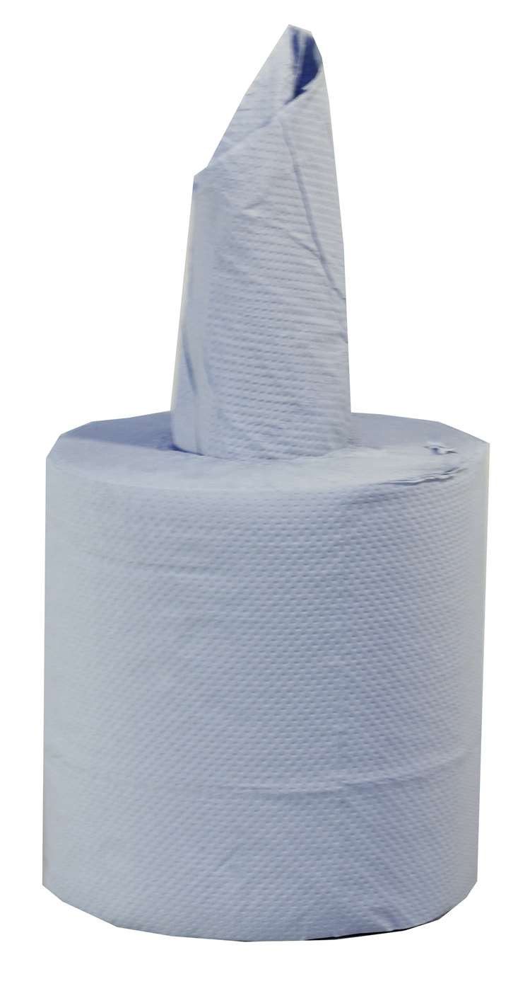 Centrefeed Roll 2 ply blue embossed x 1