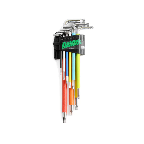 9PC COLOUR CODED LONG TORX KEY SET