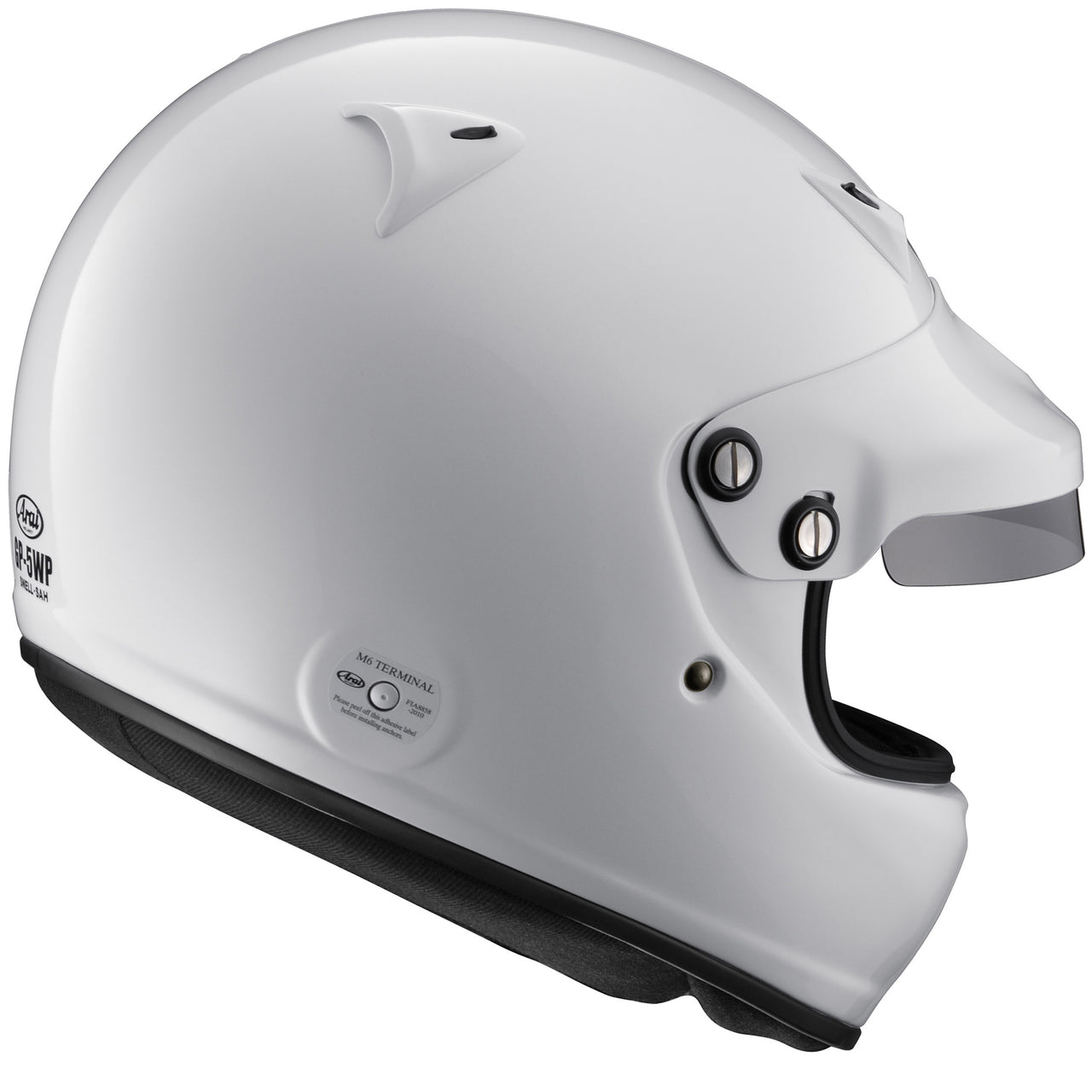 Arai GP-5W w/peak (w/M6 studs) White